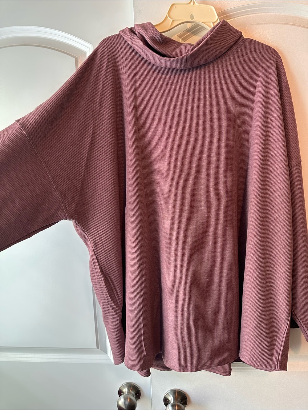a new day Mauve Ribbed Cowl Neck Sweater - Picture 3 of 8